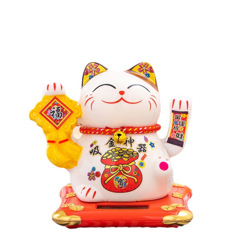 Picture of Guangdong factory direct solar fortune cat store gifts can shake hands annual meeting gifts with small car pendulum