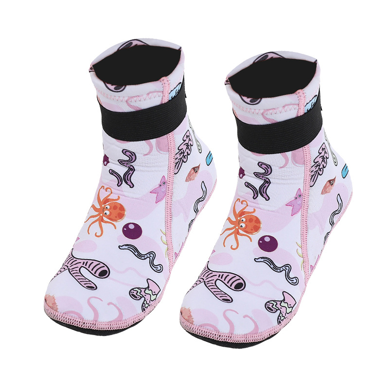 3mm Kidsren's Diving Socks Camouflage Swimming and Snorkeling Beach Socks Non-Slip Anti-Scratch Warm Baby River Tracing Shoes