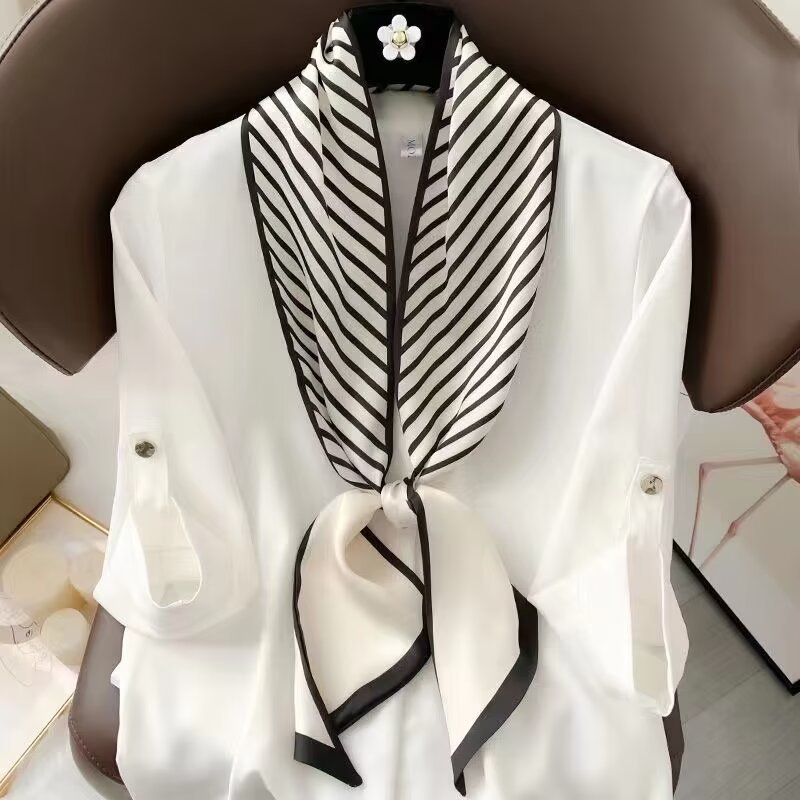 Picture of Popular Spring and Autumn Long Scarf Women's Korean Style Summer Decoration Shirt Suit Scarf Hair Belt Ribbon Scarf