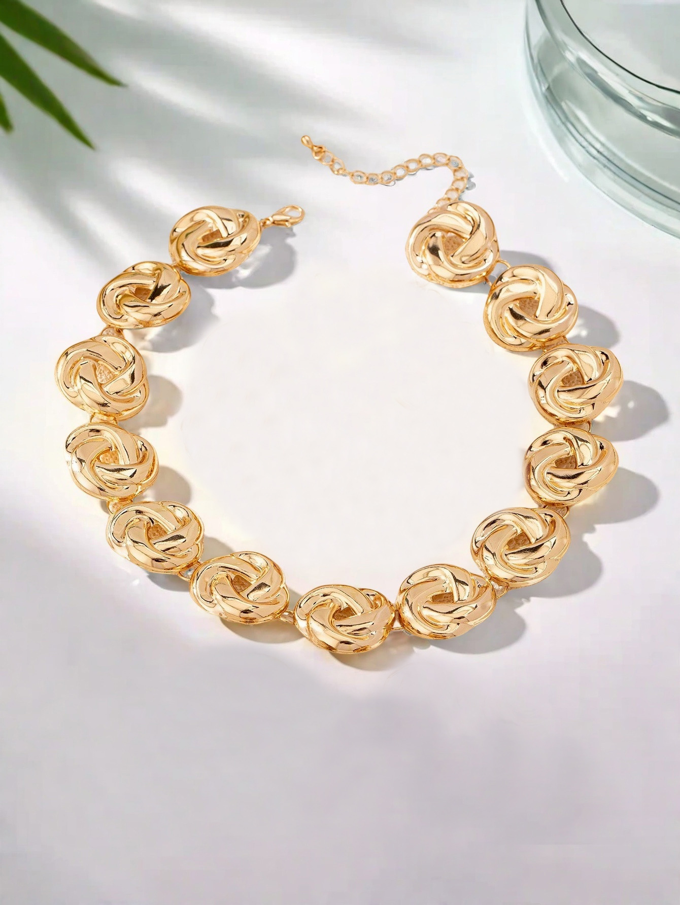 Picture of European and American Cross-border Source Retro Fashion Knot Geometric Necklace Bracelet Earrings Wrap Style Jewelry Niche Ladies