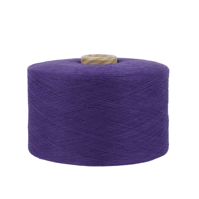 Picture of Air-Spun Polyester-Cotton Yarn 5-23 Count Specifications Purple Air-Spun Cotton Yarn Semi-Combed Yarn Recycled Yarn Cotton Yarn Weaving