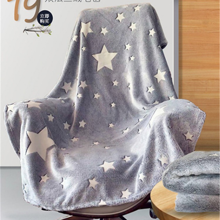 Picture of Cross-border New Luminous Flannel Blanket Children's Flannel Blanket Luminous Blanket Office Lunch Break Air-conditioning Blanket