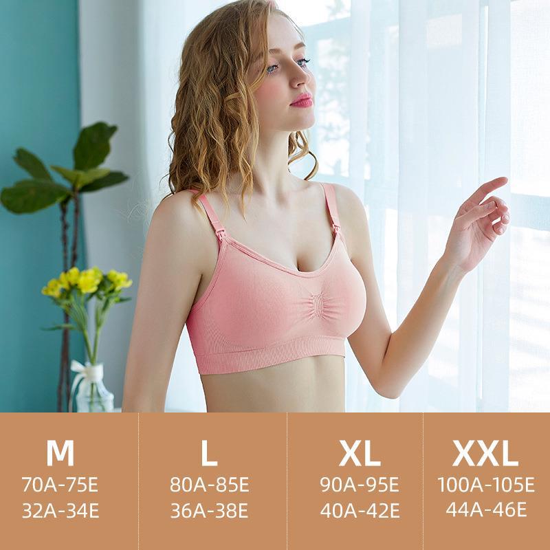 Picture of 2022 lactation underwear front open buckle bra comfortable ladies pregnant women underwear without steel ring lactation underwear wholesale
