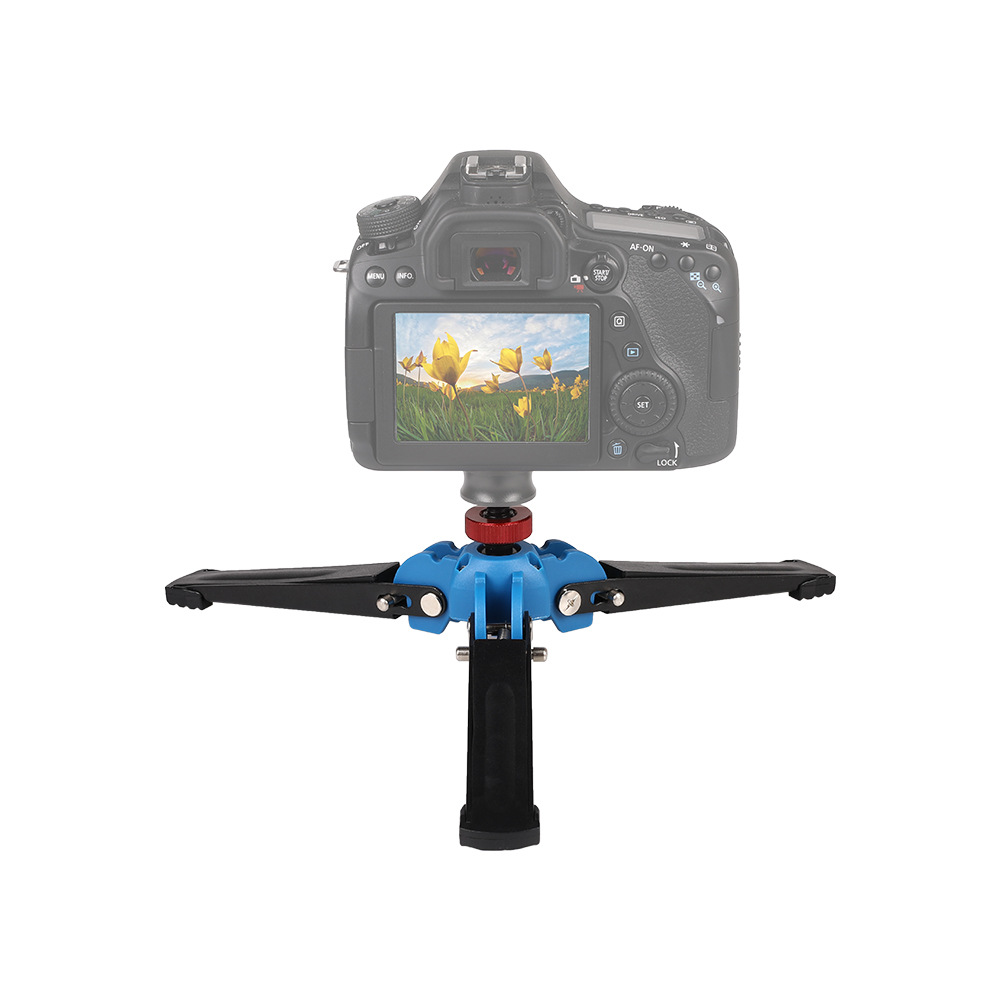 Picture of Metal Tripod Desktop Bracket Solid Metal Red Crab Clamp Fixing Clip Photography Bracket Metal Heavy Force Clip