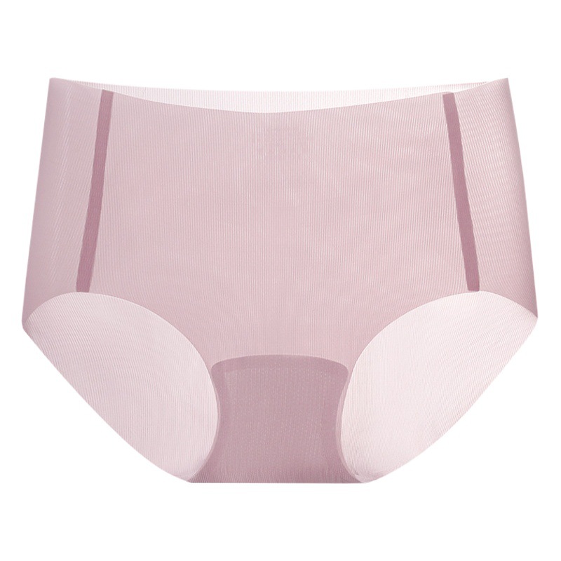 Ice Oxygen Mask Pants 2023 New Hot Style Mid-Waist Lavender Purple Travel Portable Seamless Ice Silk Lipstick Panties Women Summer