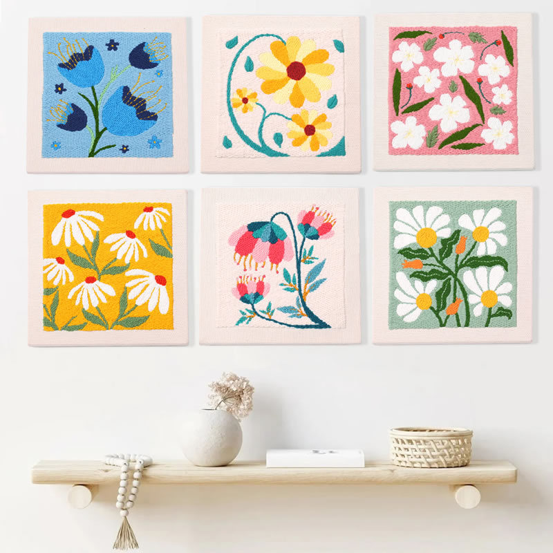 New Russian Poke Embroider Poke DIY Embroider Material Package Kit Handmade DIY Photo Frame Hanging Painting Gift