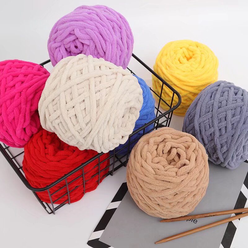 Picture of Ice Strip Yarn Single Strand Ice Strip Yarn Crochet Shoe Yarn Small Ice Strip Handmade Carpet Yarn Thick Yarn Scarf Yarn Ball