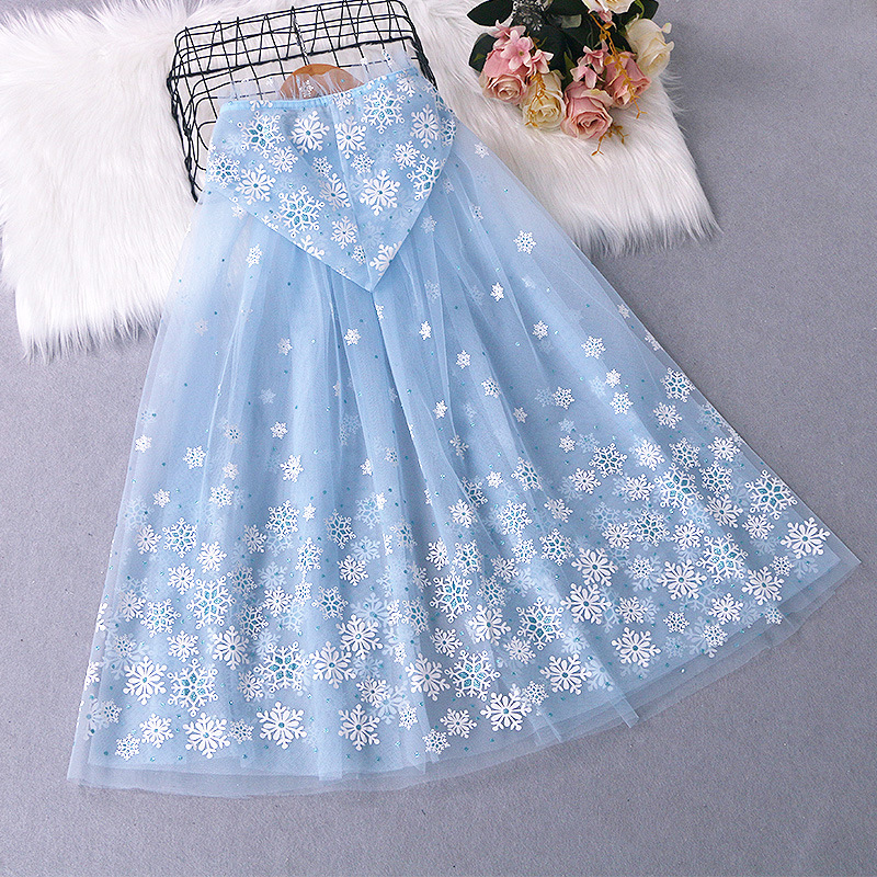 Picture of Frozen Cape Thin Children's Stylish Mesh Cloak Cosplay Costume Hooded for Going Out