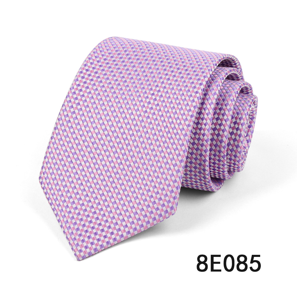Picture of Men's Tie Business Casual Stripesd Tie 8cm Polyester Jacquard Embroider Print Tie Wholesale Formal Wear