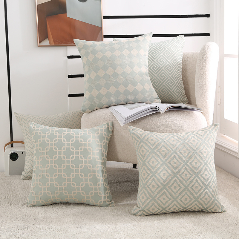 Ins Style Geometric Simple Pillow Case Nordic Style Living Room Sofa Cushion Office Waist Pillow Bay Window Large Waist Pillow