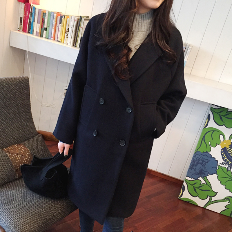 Picture of 2025 New Autumn and Winter Korean Style Cotton Thickeneded Woolen Outwear Slim Fit Large Size Mid-Length Woolen Outwear