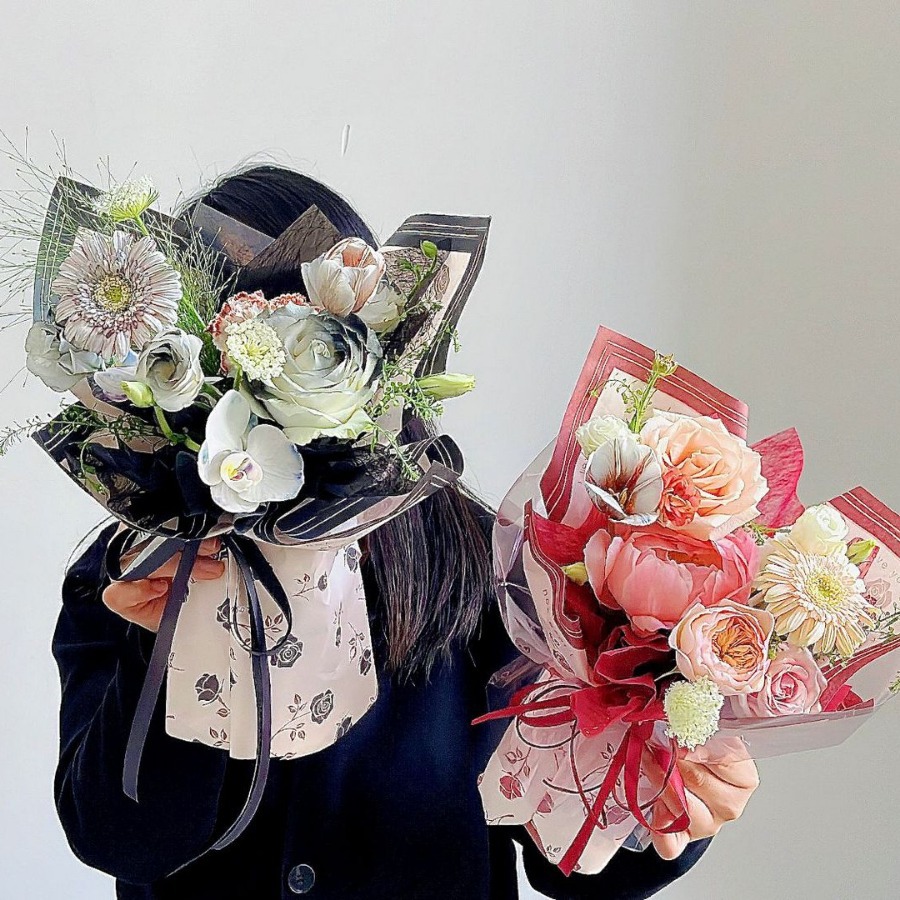 Yitong Vintage Rose Love Packaging Bouquet Paper Flower Shop Flower Wrapping Paper Waterproof Kapok Paper Wrapping Flower Material