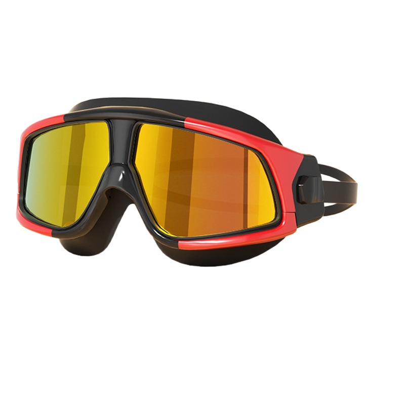 Factory direct swimming goggles large frame waterproof anti-fog HD adult swimming glasses goggles myopia professional set of equipment
