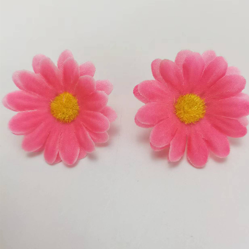 Picture of Simulated 4cm Small Chrysanthemum DIY Sun Flower Head Small Daisy Arch Road Leading Flower Arrangement Flower Garland Head Jewelry Wholesale