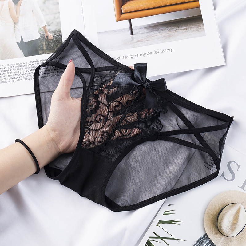 Picture of Spring and summer new underwear women's sexy women's underwear lace temptation low waist temptation briefs women's cotton crotch