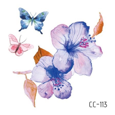 Picture of New waterproof flower tattoo stickers fashion small fresh face stickers fashion Photo Studio Art Stickers