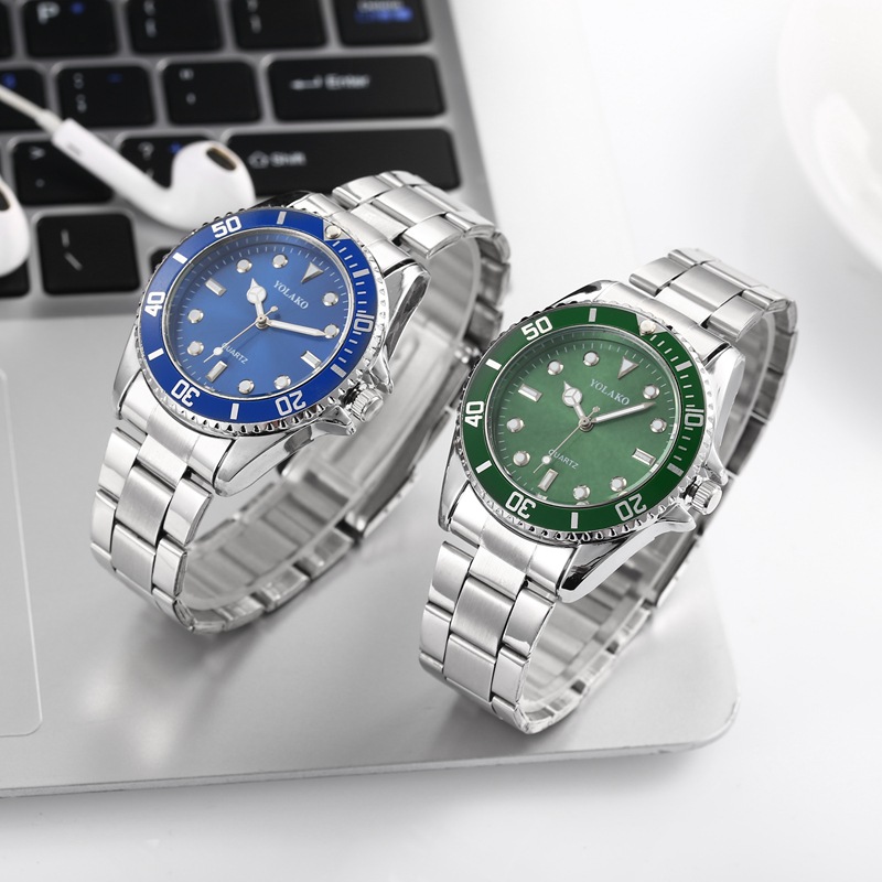 Micro-business explosions green water ghost waterproof men's watch steel band quartz watch sports fashion watch manufacturers spot