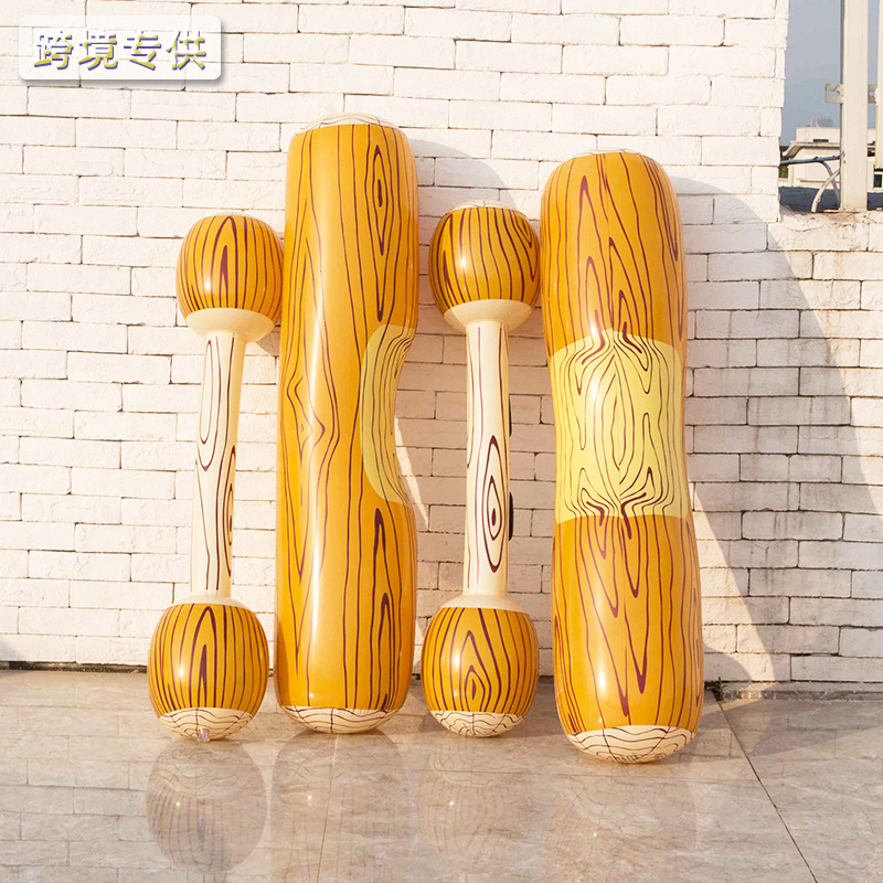 Picture of Water Inflatable Pair of Color Boxed Wood Grain Stick Cross-Border Water Game Stick Wholesale Inflatable Pair of Floating Rows