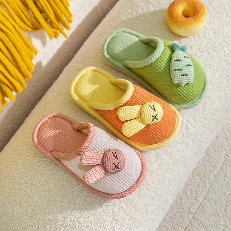 Picture of Children's Winter Indoor Cotton Slippers Cute Girls Non-Slip Thickened Warm Furry Shoes Boys Winter Slippers Wholesale