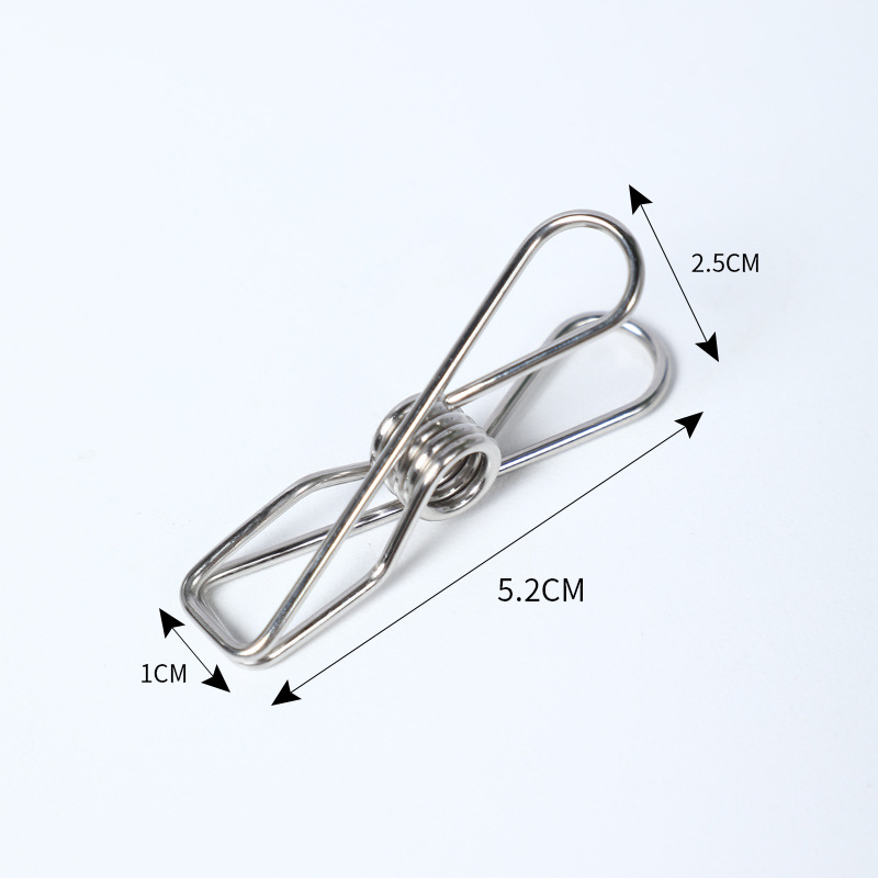 Picture of Stainless Steel Hanging Clip with Tail to Strengthen Hanging Arrangement Sundries Holder Bathroom Underwear Towel Hook Drying Hook