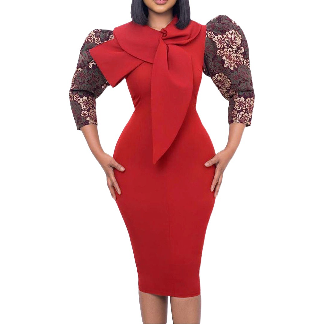 D294 European and American Clothing 2024 Cross-Border New Autumn Large Size Elegant and Fashionable Hip-Covering Elegant Tongle Export Dress