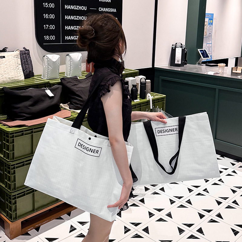 Woven Handbag Clothing Store Clothing Bag High-End Shopping Packaging Packaging Gift Bag High-End Universal Large Capacity