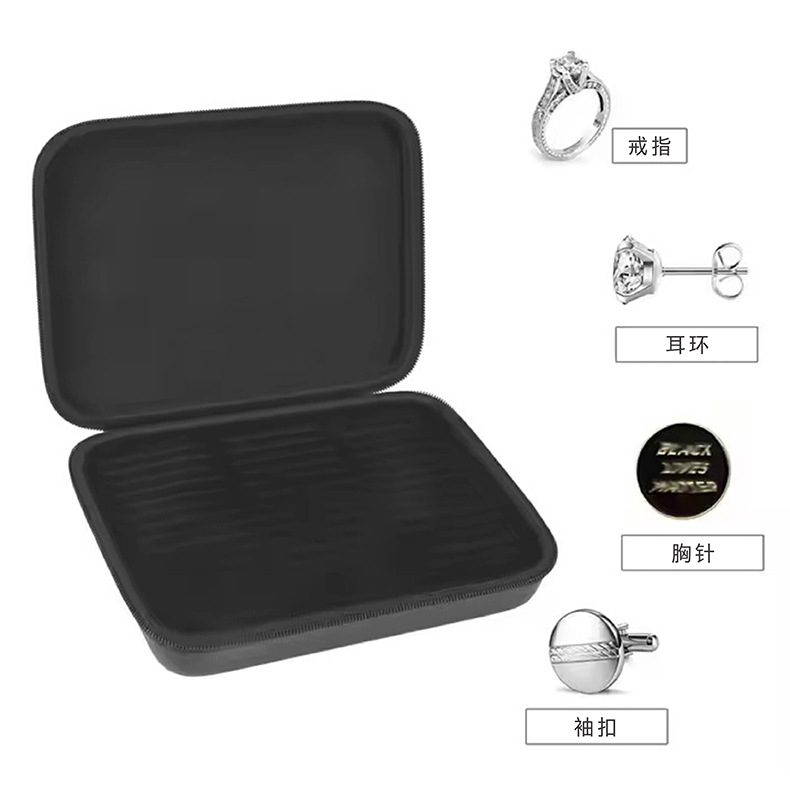 Picture of Jewelry Box Eva Ring Storage Box Custom Gold and Silver Jewelry Necklace Brooch Accessories Box Earrings Jewelry Cosmetics Bag