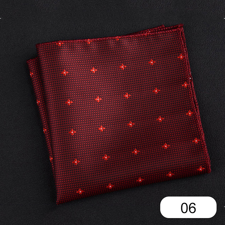 Picture of Men's suit small square scarf factory wholesale fashion polyester fashion accessories vintage embroidery pattern pocket towel men's clothing