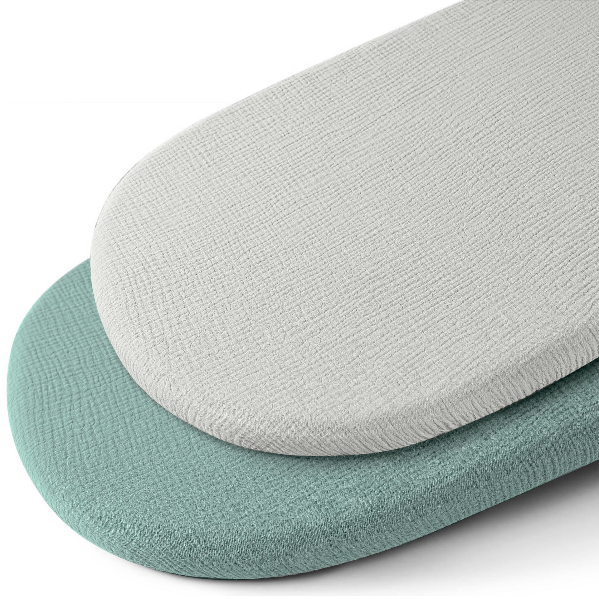 Picture of Cross-border Baby Cradle Bed Cover 2-piece Printed Breathable Skin-friendly Cotton Yarn Cradle Mattress Removable Change Cover