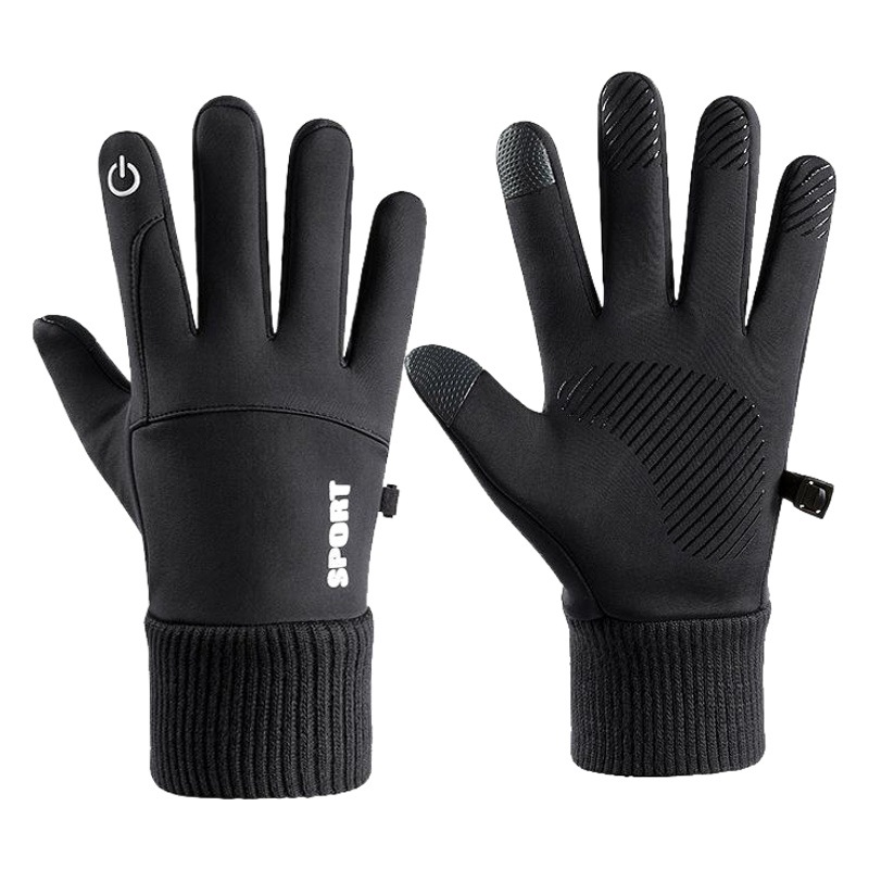 Waterproof Gloves for Men and Women in Autumn and Winter, Non-Slip Touch Screen Fleece-Lined Outdoor Sports Mountaineering, Cycling and Skiing Warm Gloves to Protect Against Cold