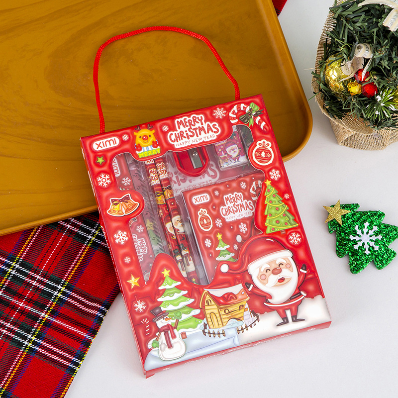 Picture of Six-Piece Children's Stationery Set for Primary School Students in the Beginning of School Season Cartoon Three-Dimensional Stationery Gift Box Set