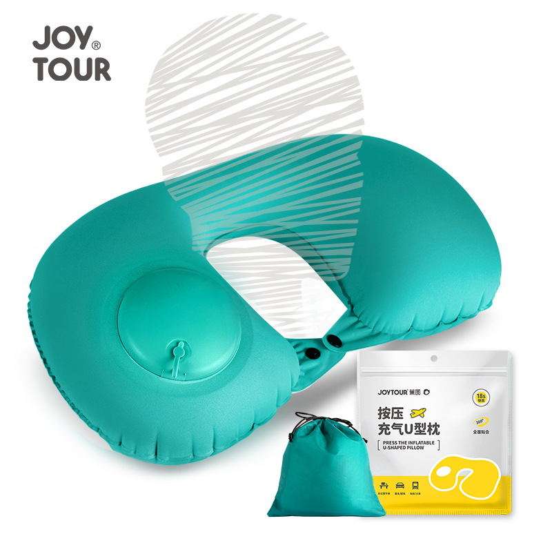 Picture of Neck U-shaped Pillow Inflatable U-shaped Pillow Women's Cervical Pillow Travel Portable Manual Pressing Inflatable Pillow Aircraft Pillow