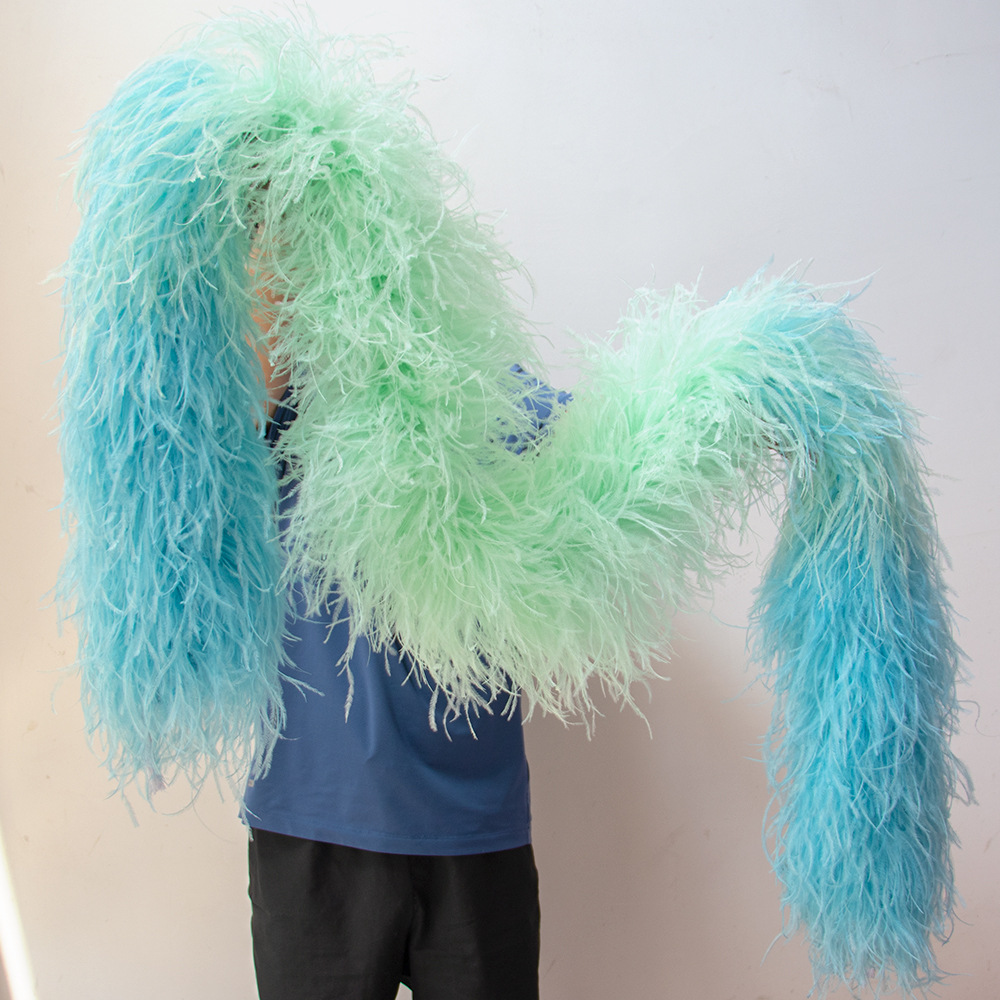 Picture of Multi-layer ostrich fizzle strips to make clothing skirt accessories feathers with ostrich feather strips manufacturers wholesale