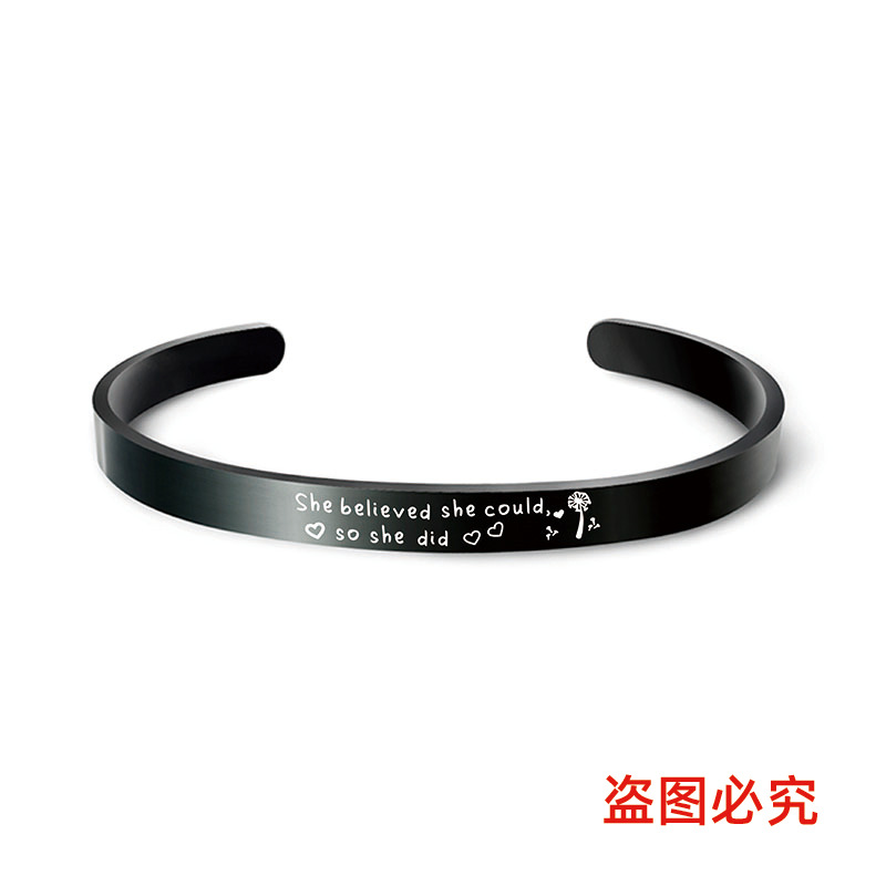 Picture of Bracelet European and American Cross-Border Stainless Steel Bracelet 2025 Graduation Season Doctor's Hat Holiday Gift Engraved Titanium Steel Bracelet