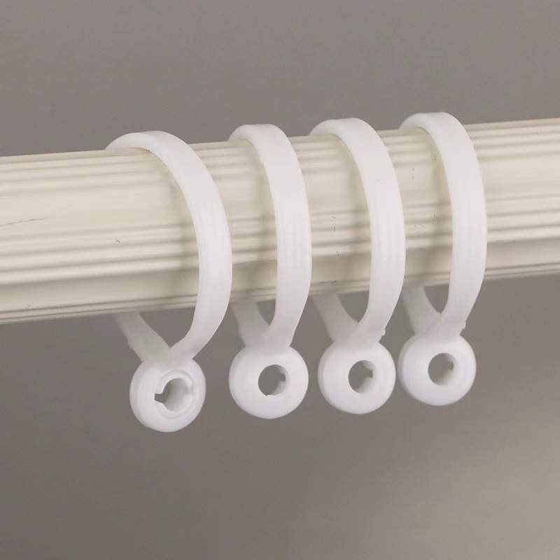 Curtain Rod Ring Roman Rod Curtain Hook Accessories Plastic Ring Open Ring Manufacturer Ring Cross-Border Supply