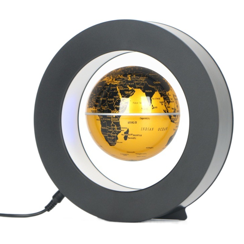 Picture of New and Unique Home Accessories Magnetic Levitation Globe Round 4inch Blue English Ball American European British Australian Regulations in Stock
