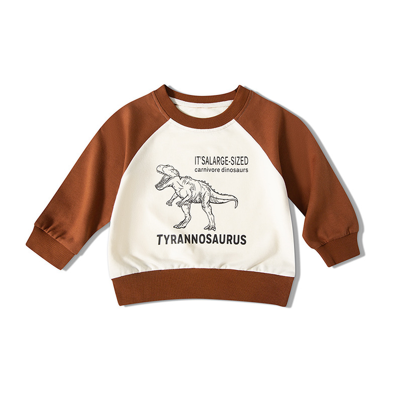 Picture of Cross-border children's clothing live supply autumn fashionable loose thin children's sweater contrast color baby boys' clothes one-piece delivery