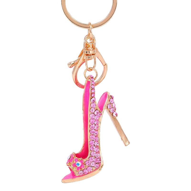 Wholesale New Fashion Trendy Red and Blue High Heels Keychains Bag Pendants Key Accessories Ornaments in Stock