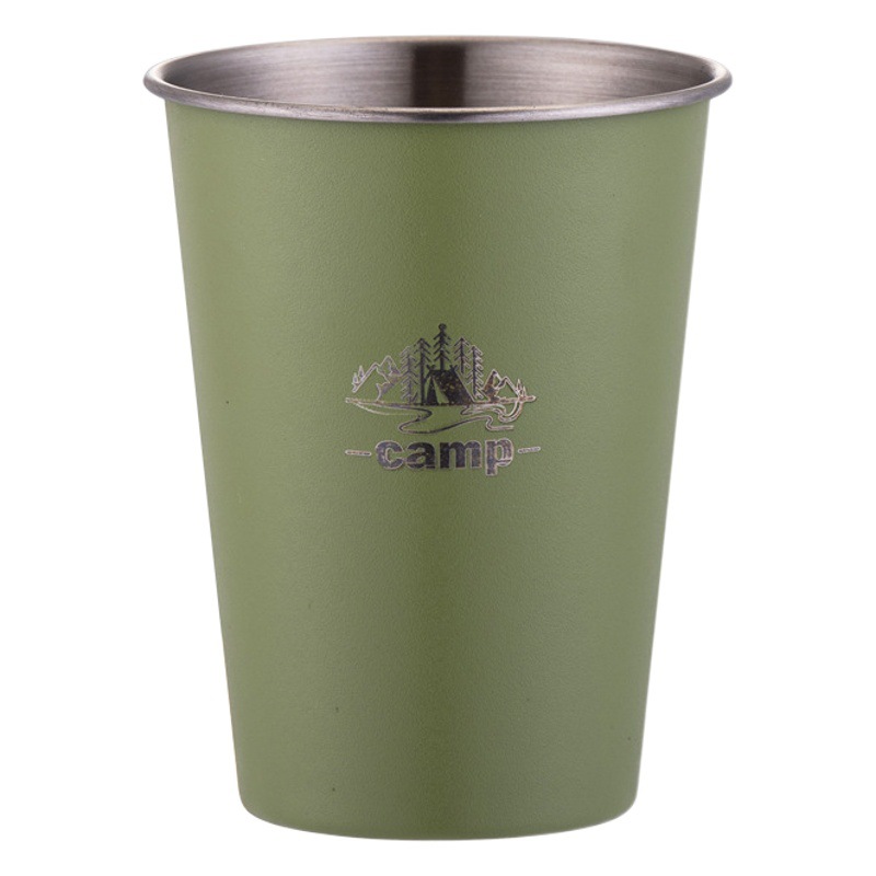 A generation of camping tableware single-layer coffee 304 stainless steel outdoor Cup ins Wind simple portable camping Cup