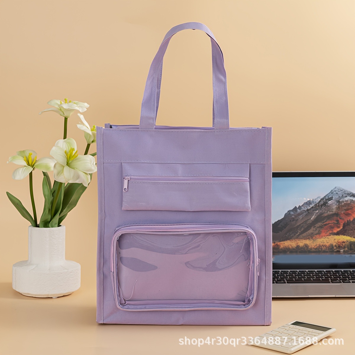Picture of 2024 tutorial bag handbag carrying book bag primary school student file bag storage bag girl handbag simple