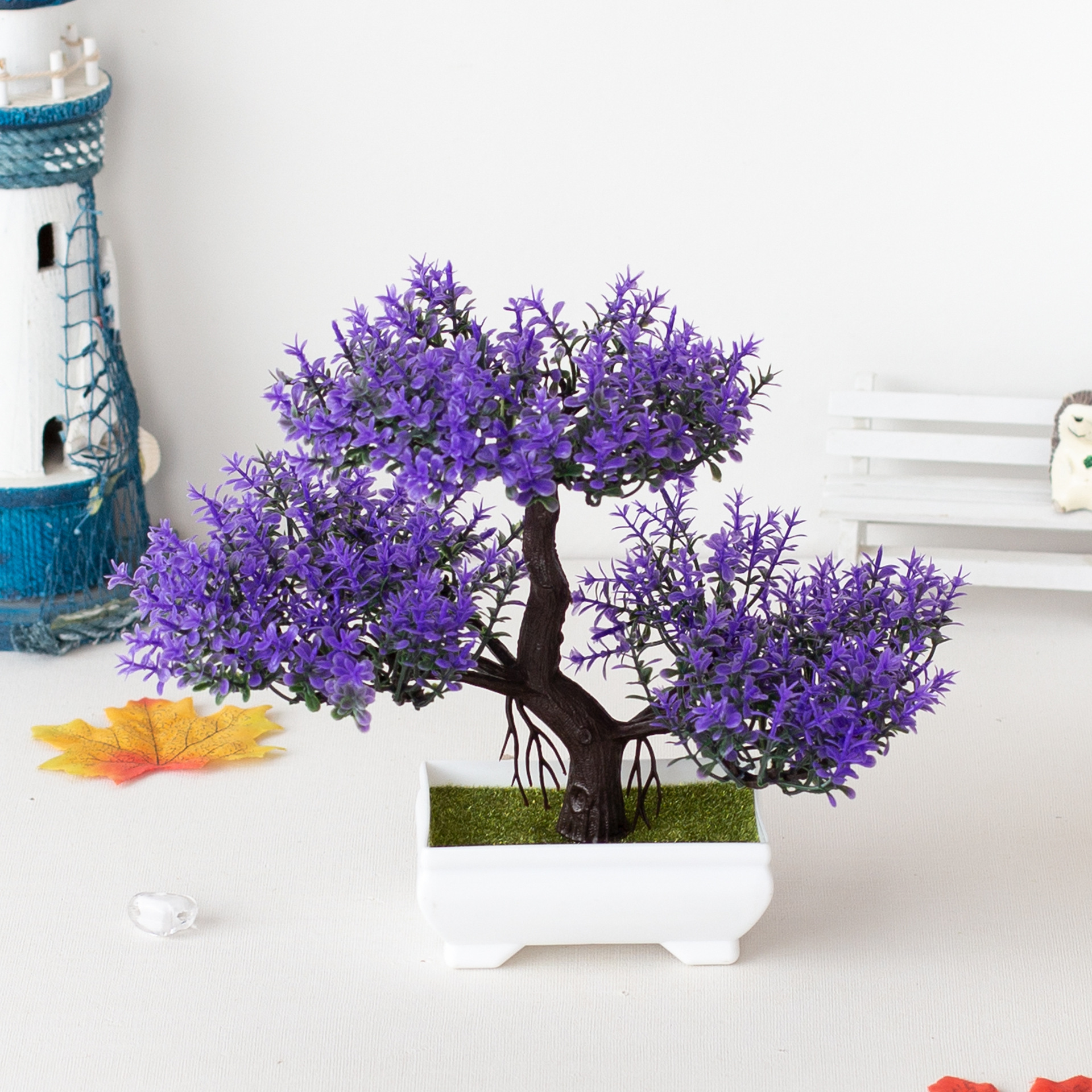 Picture of Factory direct three-pronged small green pine simulation plant home decoration ornaments bonsai bonsai
