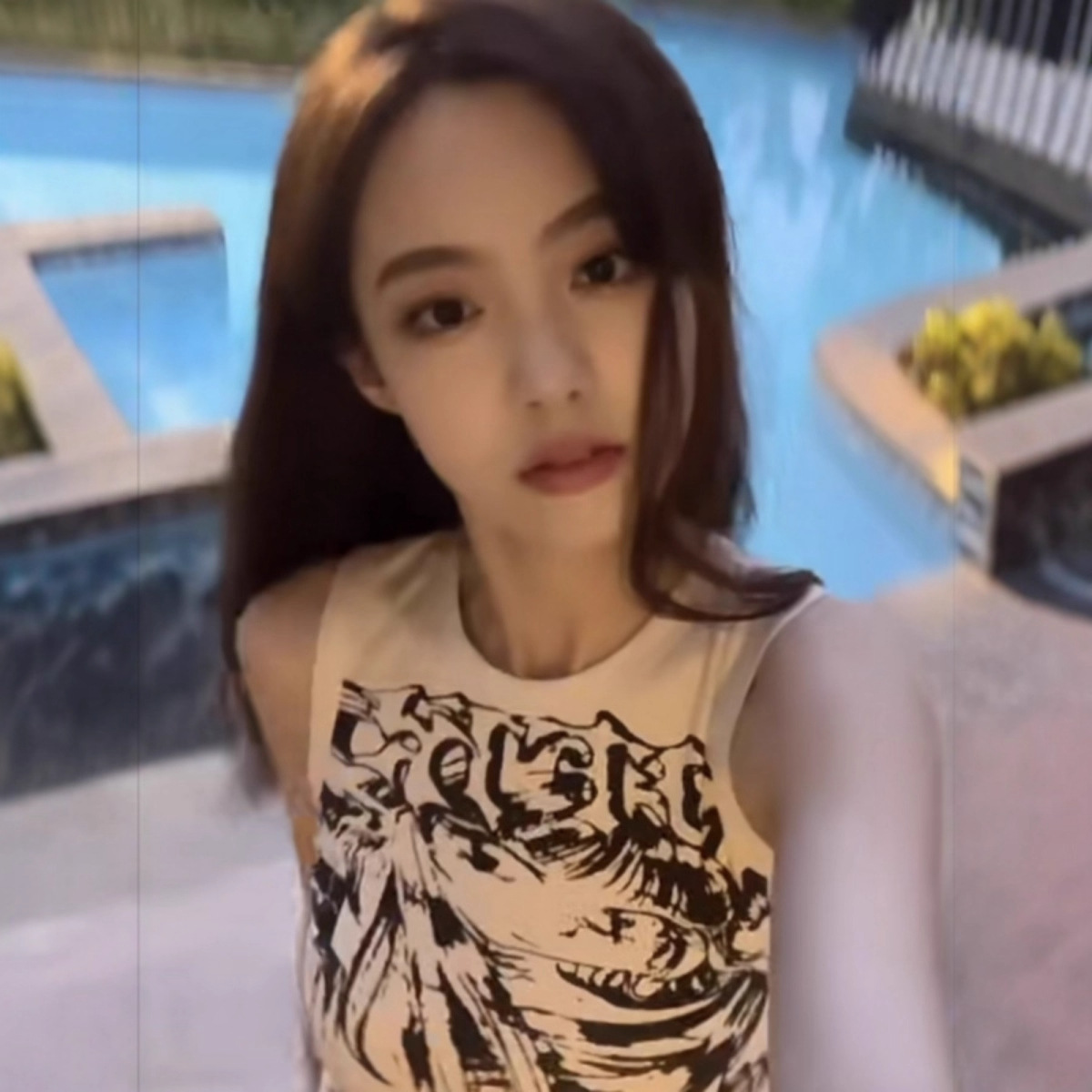 Picture of 2025 Summer Sexy Style Retro Printed I-Shaped Vest Suspender Women's Sweet and Spicy Outer Wear Navel-Baring Sleeveless Short Vest