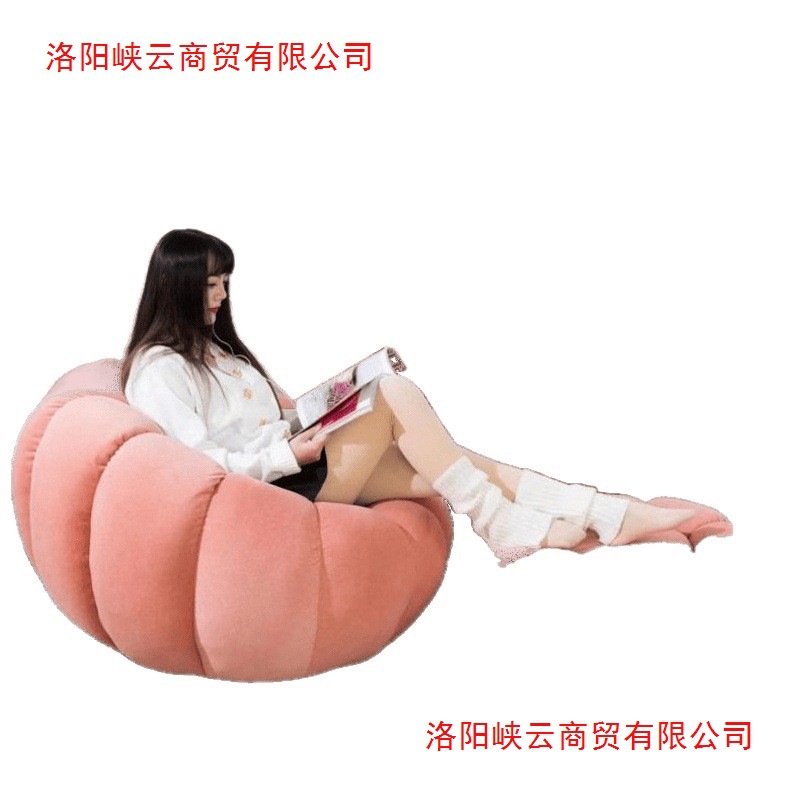 Picture of Internet celebrity pumpkin lazy sofa, single and double sofa chair, lambswool sofa balcony, swivel lounge chair, can lie down and sleep