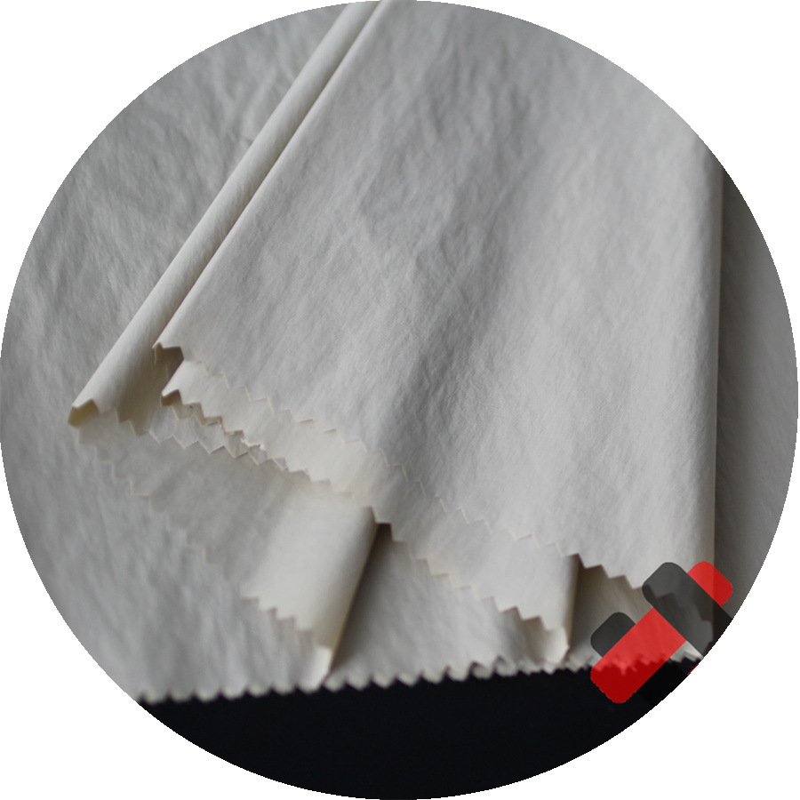 Shunyao 400t soft nylon spinning anti-velvet hot film fabric ultra-thin soft non-crease down jacket fabric
