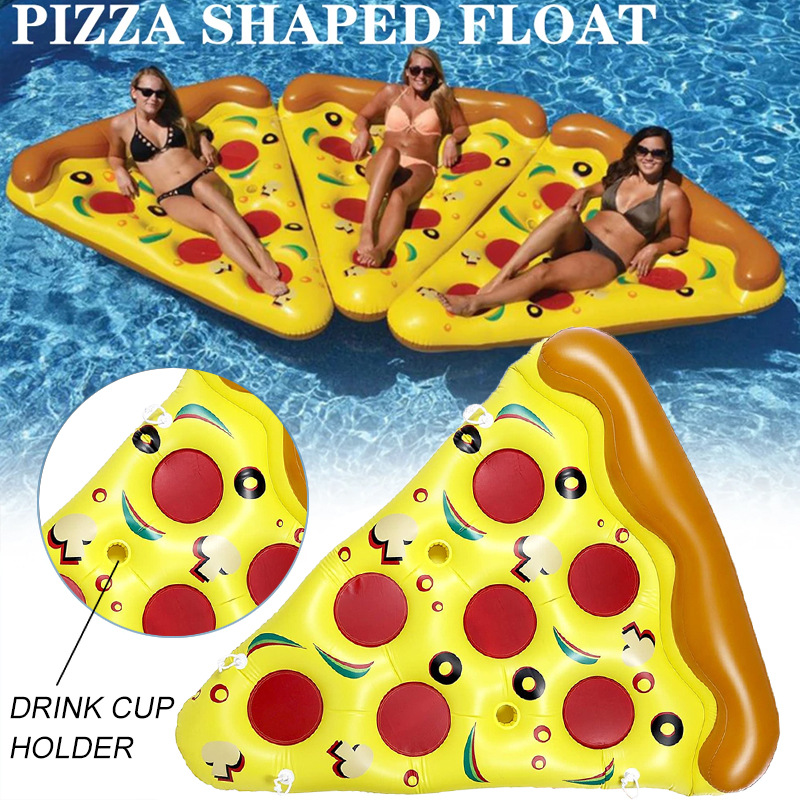 Picture of Cross-border New Pizza Inflatable Floating Row Summer Adult Water Recliner Colorful Entertainment Floating Bed Swimming Pool Mount