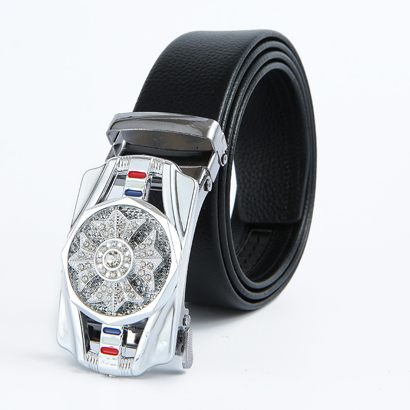 Picture of Belt Men's Time Run Belt Men's Business Trend Rotatable Automatic Buckle Pants Belt Douyin Live Broadcast Belt