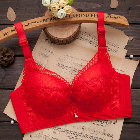 Picture of White Intimates for Women, Thin, Wire-Free, Push-Up, Side Breasts, Breathable Bra, Sexy and Beautiful Back, Spring Bra, Push-Up