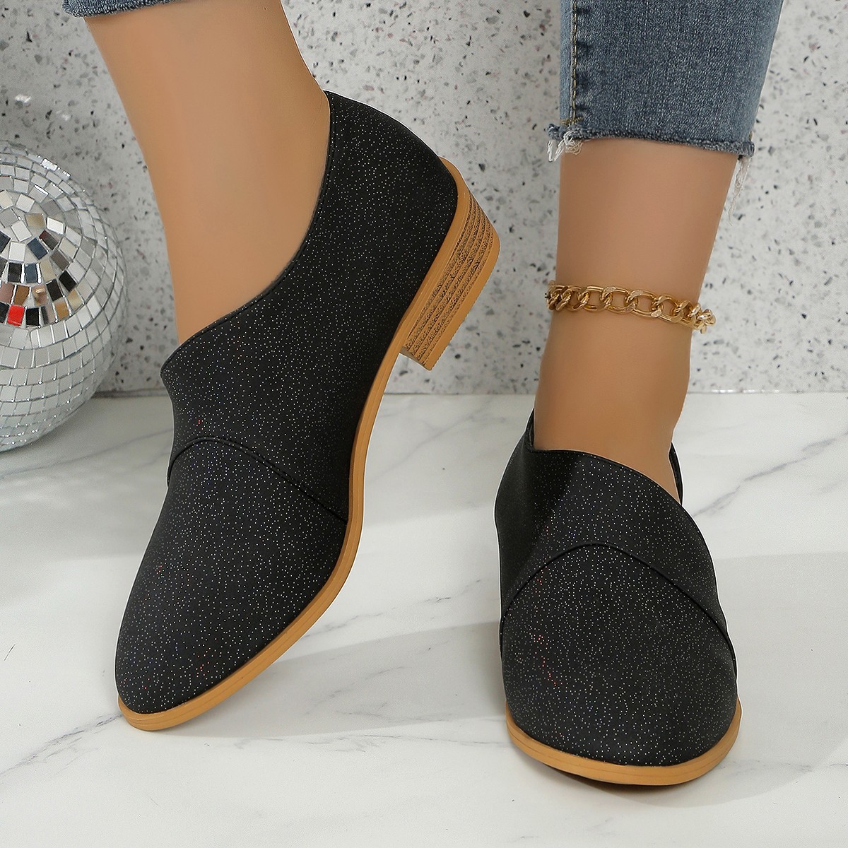 Boots for Women 2024 Autumn and Winter New Casual Side Hollow Low Heel Shallow Mouth Pointed Toe Shoes Women's Flats Large Size Export Style