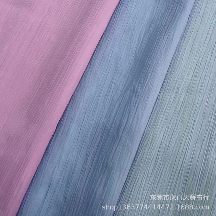 In stock supply woven double-layer embossed wrinkle fabric, woven bark wrinkle spring and autumn fashion shoes and hats fabric