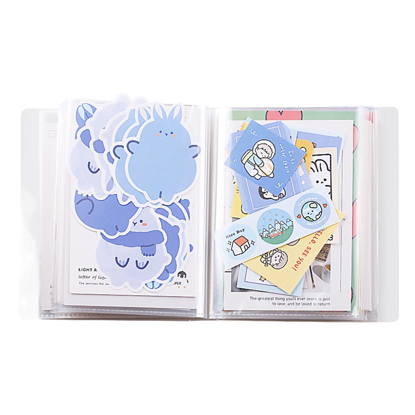 40 large capacity A6 photo album pocket storage book sticker card bill invoice notes favorites